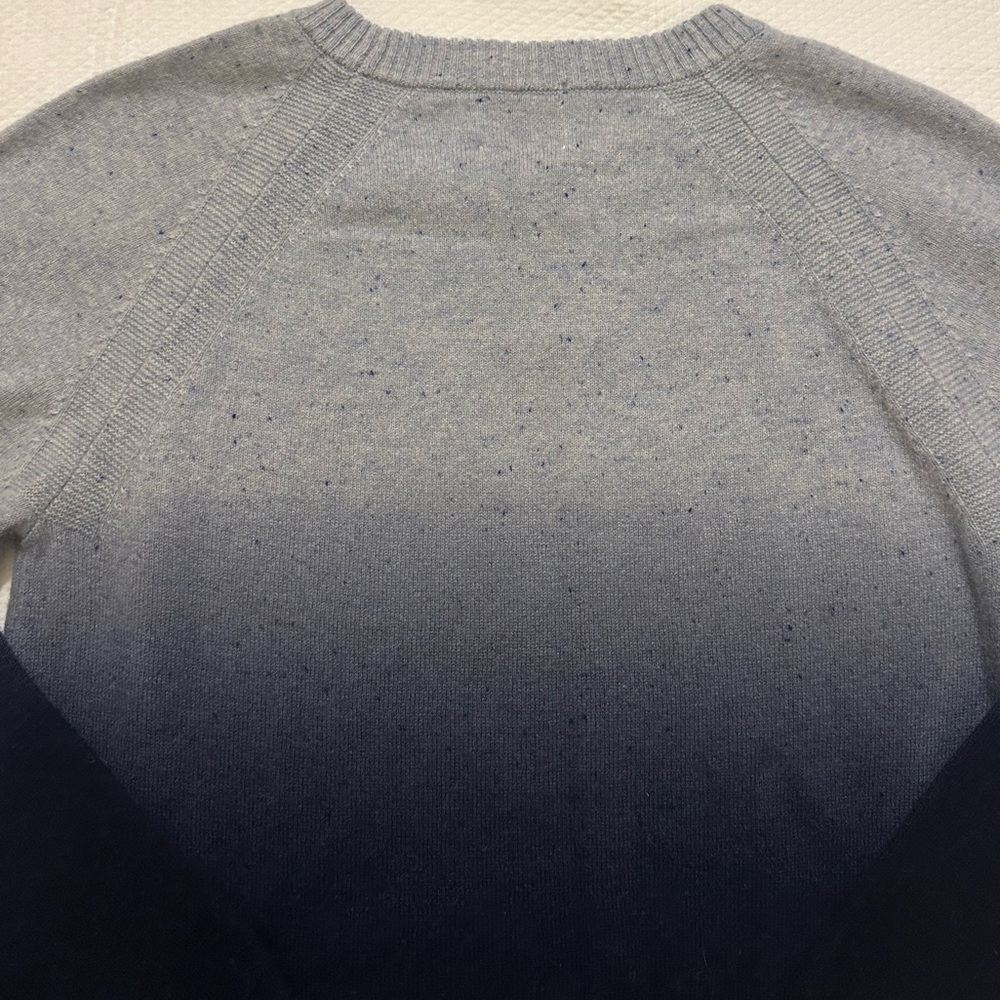 Brodie Cashmere The Ivy Ombre Cashmere Sweater - Blue SMALL - Picture 7 of 7